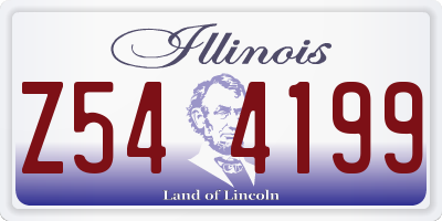 IL license plate Z544199