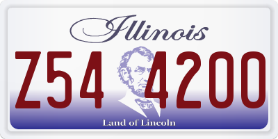 IL license plate Z544200