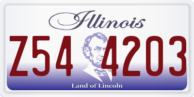 IL license plate Z544203