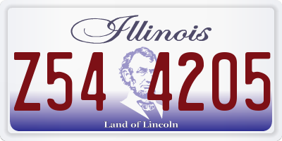 IL license plate Z544205