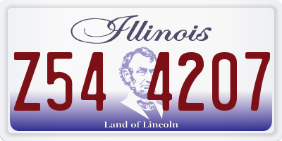 IL license plate Z544207