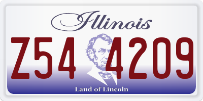 IL license plate Z544209