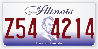 IL license plate Z544214