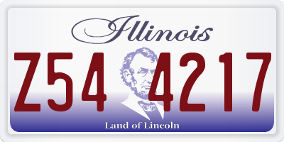 IL license plate Z544217