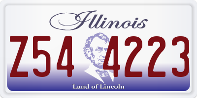 IL license plate Z544223