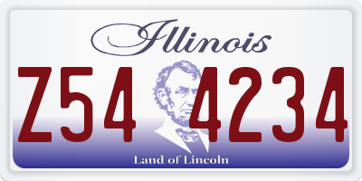 IL license plate Z544234