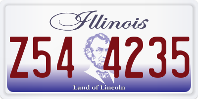 IL license plate Z544235