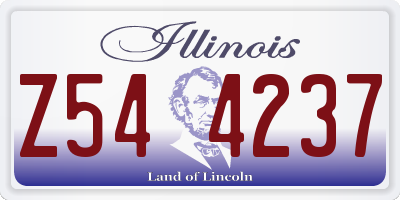IL license plate Z544237