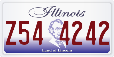 IL license plate Z544242