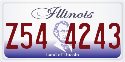 IL license plate Z544243