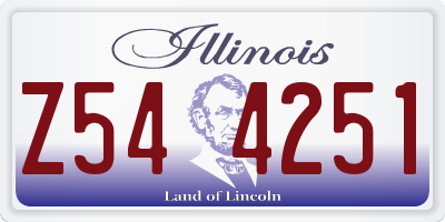 IL license plate Z544251