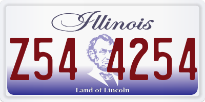 IL license plate Z544254