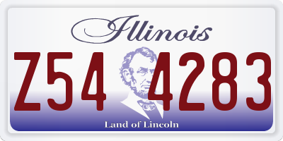 IL license plate Z544283