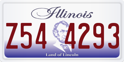 IL license plate Z544293