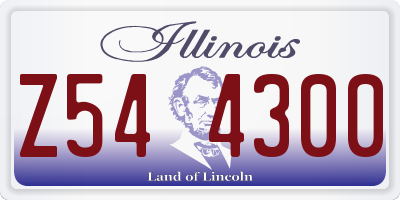 IL license plate Z544300