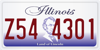 IL license plate Z544301