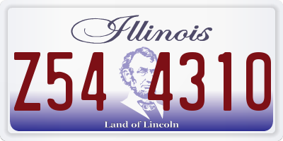 IL license plate Z544310