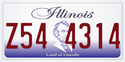 IL license plate Z544314