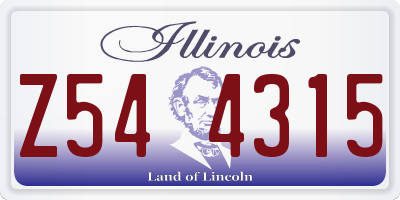 IL license plate Z544315