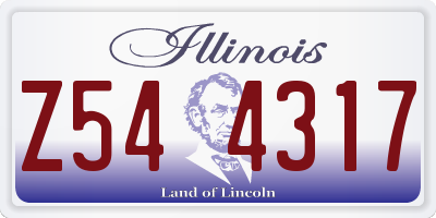 IL license plate Z544317