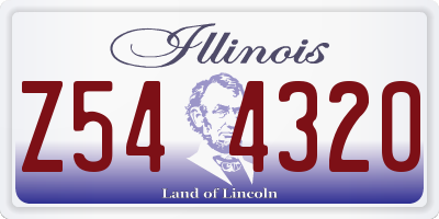 IL license plate Z544320