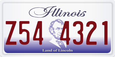 IL license plate Z544321