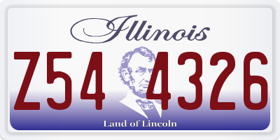 IL license plate Z544326
