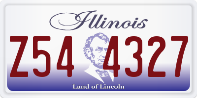 IL license plate Z544327