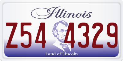 IL license plate Z544329