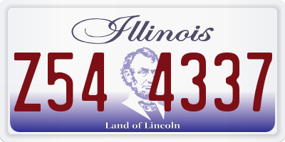 IL license plate Z544337