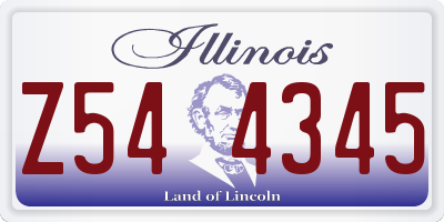 IL license plate Z544345