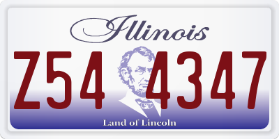 IL license plate Z544347