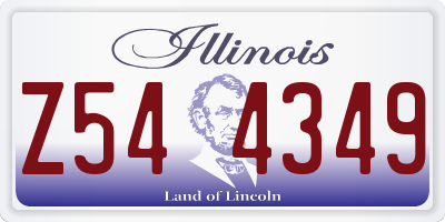 IL license plate Z544349