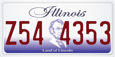 IL license plate Z544353