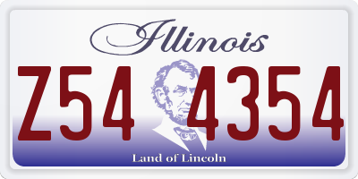 IL license plate Z544354