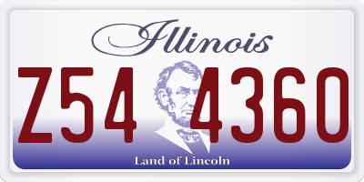 IL license plate Z544360