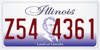 IL license plate Z544361