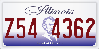 IL license plate Z544362