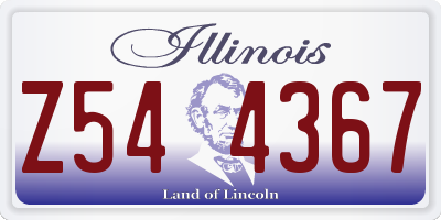 IL license plate Z544367