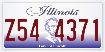 IL license plate Z544371