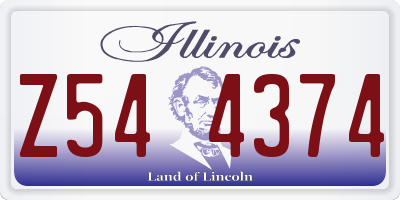 IL license plate Z544374