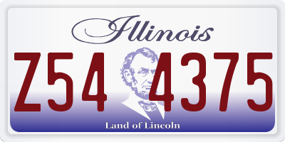 IL license plate Z544375