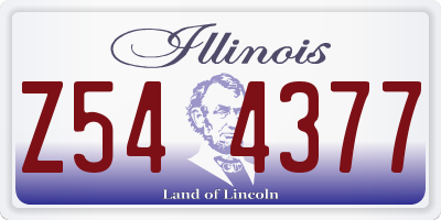 IL license plate Z544377