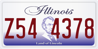 IL license plate Z544378