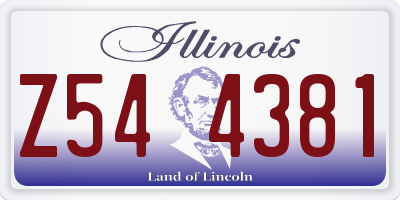 IL license plate Z544381