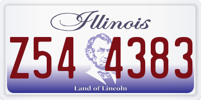 IL license plate Z544383