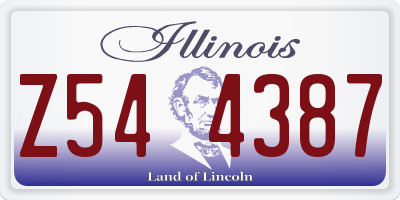 IL license plate Z544387
