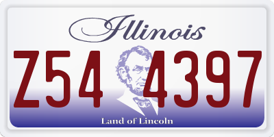 IL license plate Z544397