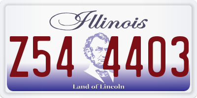 IL license plate Z544403