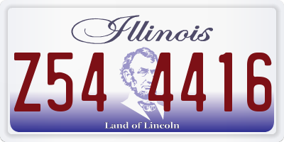 IL license plate Z544416